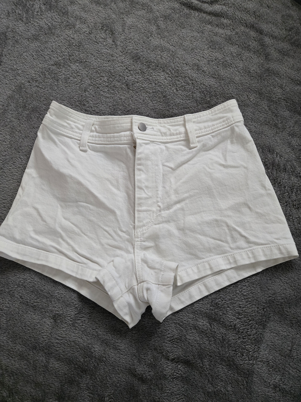 Cotton White High-Rise Women’s Shorts